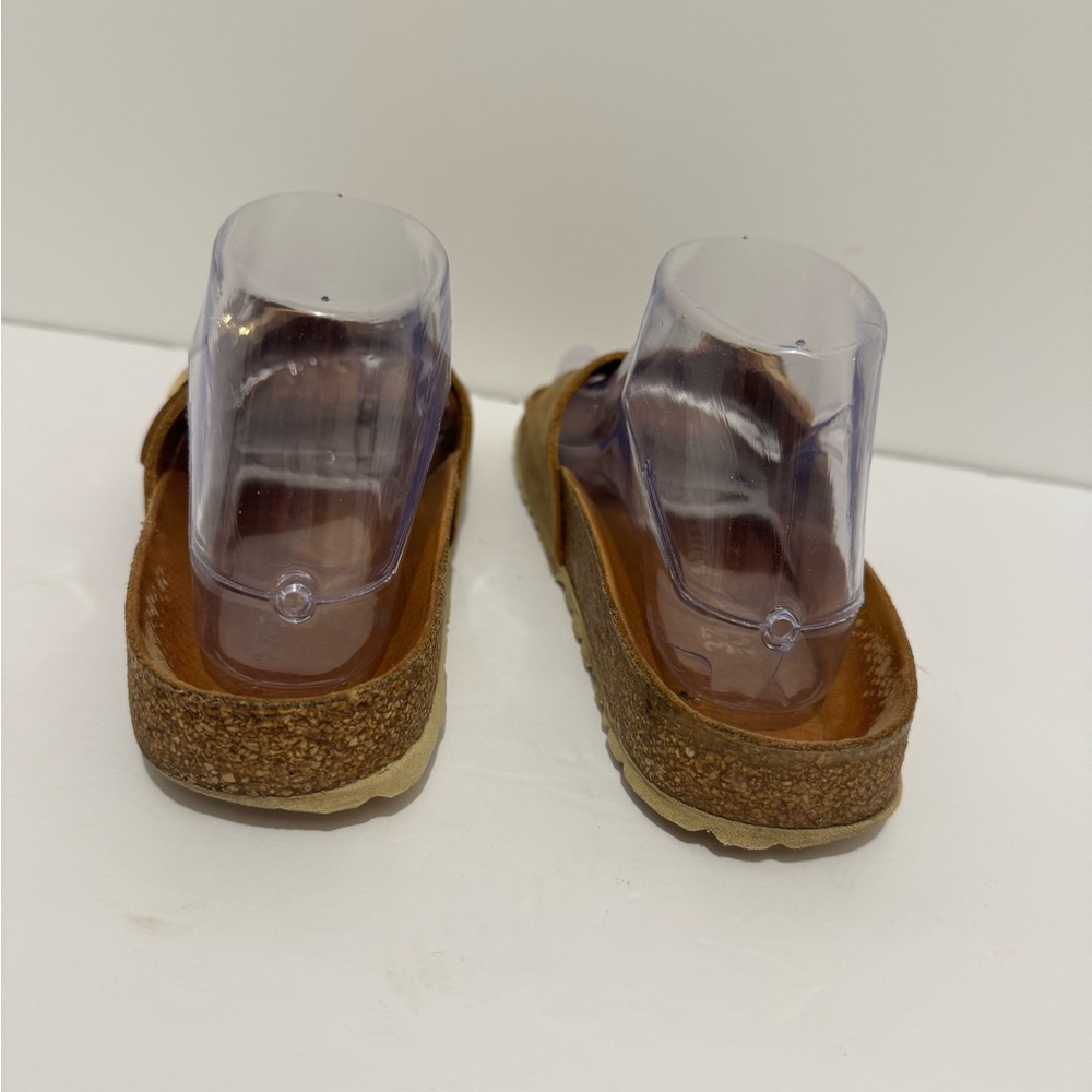 Birkenstock Brown Sandals with Gold Buckle - Picture 7 of 15